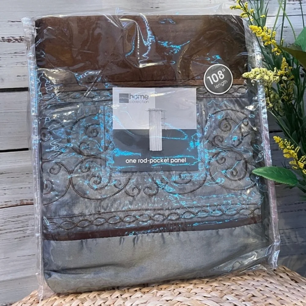 108” Curtains | Blue & Brown | JCP Home Collection